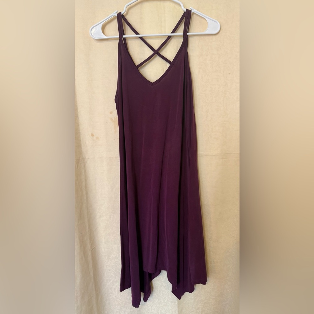 Mudd Dress,Women’s Junior Sz Medium, Red Wine Color, Stretchy Asymmetrical Dress